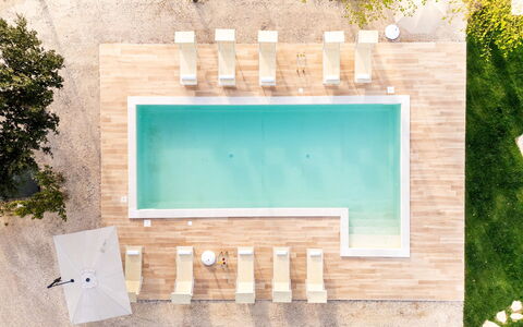 Villa Lia 10: Swimming Pool, Outdoor Furniture, Composite Material, Resort, Leisure, Eco Hotel, Chair, Backyard, Sunlounger, Hotel