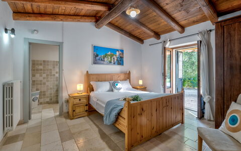 Trulli Italia 6+2: Furniture, Interior Design, Wall, Flooring, Wood, Floor, Ceiling, Bed, Bedroom, Home