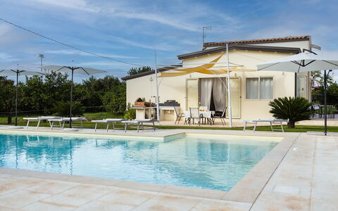 Profumo di Zagara 6+2: Swimming Pool, Resort, Composite Material, Shade, Outdoor Furniture, Umbrella, Estate, Eco Hotel, Hacienda, Villa