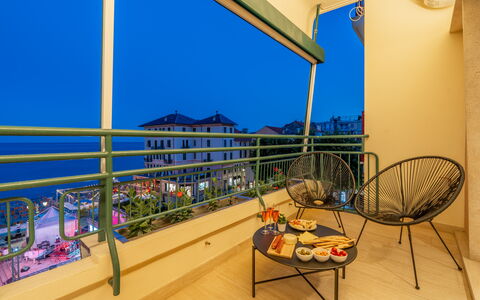 Dimora Mareblu 6: Apartment, Condominium, Balcony, Resort, Hotel, Wood Stain, Chair, Eco Hotel, Wood Flooring, Penthouse Apartment