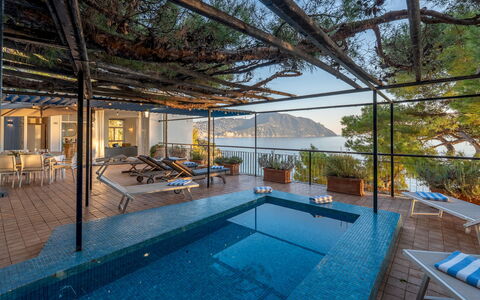 Casa Chiara 6+2: Water, Swimming Pool, Resort, Outdoor Furniture, Eco Hotel, Chair, Leisure, Sunlounger, Hotel, Coast