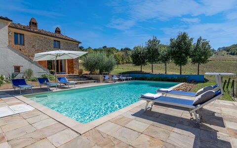 Casale la Cascina 8: Blue, Swimming Pool, Estate, Outdoor Furniture, Resort, Villa, Eco Hotel, Landscaping, Water Feature, Hacienda