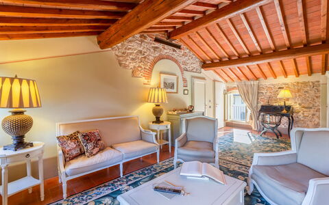 Villa Ginevra 12: Furniture, Wall, Interior Design, Home, Lighting, Room, Chair, Ceiling, Couch, Living Room