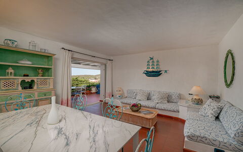 Villa Pitrizzina 8: Furniture, Chair, Living Room, Houseplant, Hotel, Resort, Kitchen & Dining Room Table, Coffee Table