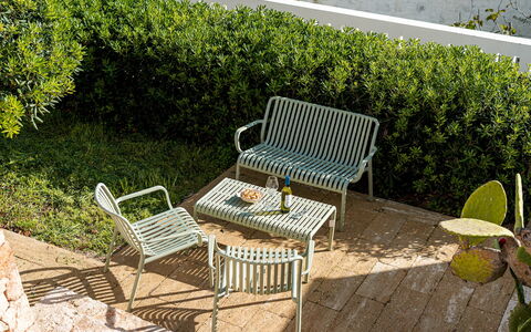 Villa Aristula 11: Furniture, Outdoor Furniture, Chair, Groundcover, Garden, Armrest, Shade, Outdoor Bench, Outdoor Table