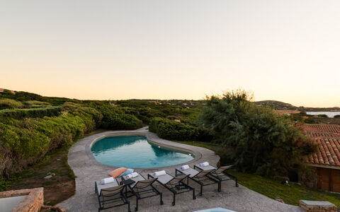 Villa Portobello 10+2: Blue, Landscape, Swimming Pool, Dusk, Outdoor Furniture, Evening, Sunrise, Sunset, Eco Hotel