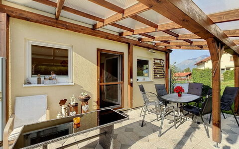 Ferienhaus Siegele: Wood, Furniture, Door, Home, Porch, Cottage, Chair, Wood Stain, Balcony, Houseplant