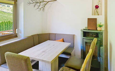 Arzl im Pitztal 15: Furniture, Wood, Interior Design, Flooring, Table, Floor, Kitchen & Dining Room Table, Chair, Room, Dining Room