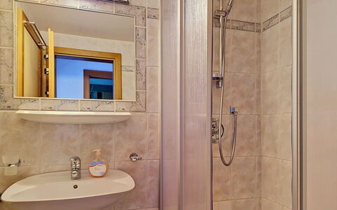 Arzl im Pitztal 15: Bathroom, Plumbing Fixture, Flooring, Bathroom Sink, Floor, Interior Design, Sink, Tap, Plumbing, Mirror