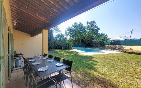 La Jeansarde: Swimming Pool, Shade, Backyard, Estate, Landscaping, Lawn, Yard, Resort, Farmhouse, Chair