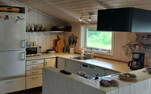 Meike - 750M from the Sea: Kitchen, Kitchen Appliance, Countertop, Wood, Flooring, Interior Design, Major Appliance, Furniture, Cabinetry, Ceiling