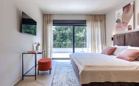 Riata: Furniture, Interior Design, Bed, Flooring, Bedroom, Floor, Wood, Ceiling, Textile, Room
