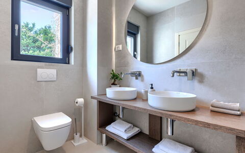 Riata: Bathroom, Plumbing Fixture, Flooring, Wall, Interior Design, Sink, Bathroom Sink, Floor, Tap, Mirror