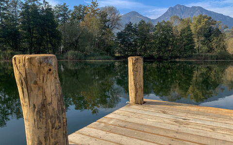 Casa Burli: Water, Nature, Wood, Natural Landscape, Reflection, Bank, Lake, Morning, Plank, Dock