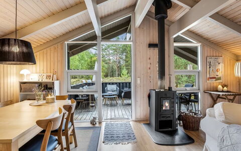 Pia - 685M from the Sea: Wood, Ceiling, Home, Cottage, Log Cabin, Living Room, Light Fixture, Hardwood, Wood Stain, Chair