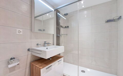 Les Ambassadeurs B 3: Bathroom, Plumbing Fixture, Flooring, Interior Design, Floor, Bathroom Sink, Bathroom Cabinet, Sink, Tap, Mirror