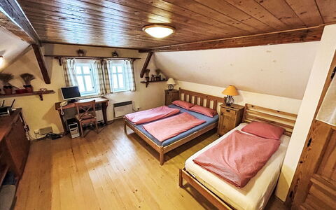 Wellness Retreat Labská: Wood, House, Furniture, Home, Door, Bedroom, Cottage, Hardwood, Room, Bed