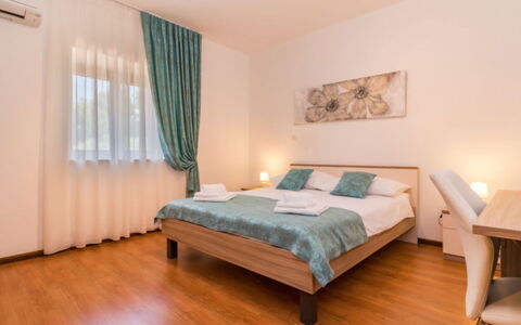 Villa Dominique: Interior Design, Furniture, Floor, Flooring, Ceiling, Room, Bed, Apartment, Bedroom, Wood Flooring