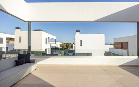 Villa Esencia: Architecture, Residential Area, Urban Design, Floor, Home, Composite Material, Balcony, Apartment, Shade, Concrete