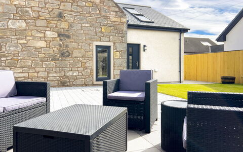The Cottage: Home, Furniture, Outdoor Furniture, Chair, Patio, Houseplant, Balcony, Villa, Armrest