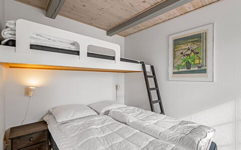 Hellevi - 500M to the Fjord: Bed, Bedroom, Wood, Interior Design, Bed Sheet, Flooring, Floor, Ceiling, Bedding, Furniture