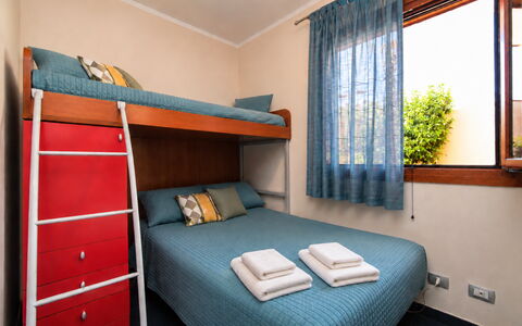 Villa Cristiana: Bedroom, Bed, Wood, Bed Sheet, Furniture, Bedding, Interior Design, Floor, Bed Frame, Room