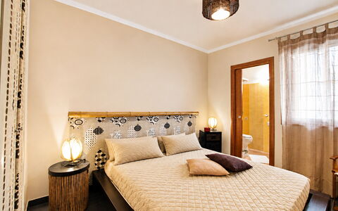 Villa Cristiana: Bed, Furniture, Interior Design, Bedding, Bedroom, Floor, Bed Sheet, Wall, Flooring, Room