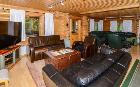 Lieksa 725: Wood, Furniture, Ceiling, Interior Design, Home, Couch, Floor, Cottage, Room, Living Room