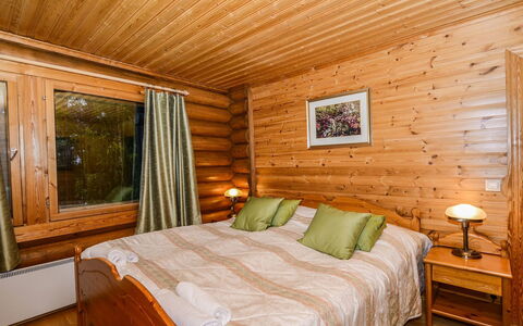 Kolin Kuningatar: Wood, Ceiling, Interior Design, Bedroom, Bed, Furniture, Floor, Wood Stain, Flooring, Bed Frame