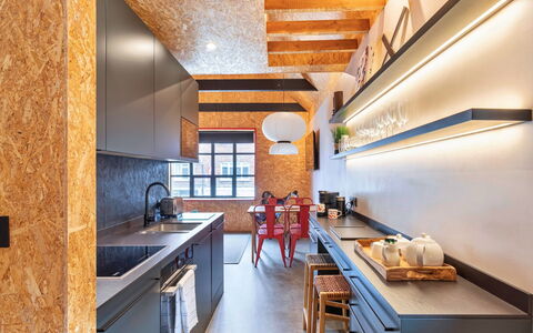 Bognor Regis 602: Kitchen, Countertop, Interior Design, Furniture, Flooring, Wall, Wood, Ceiling, Light Fixture, Floor
