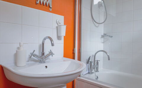 Hollybush Studio: Bathroom Sink, Plumbing Fixture, Sink, Wall, Bathroom, Interior Design, Tap, Flooring, Floor, Plumbing
