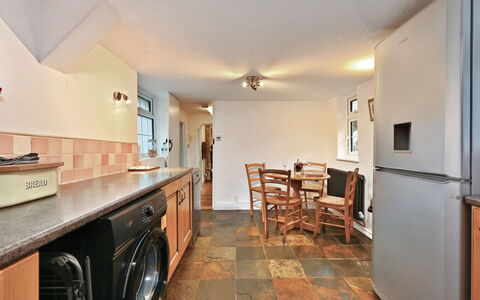 The Old Barn, Hadlow: Flooring, Furniture, Interior Design, Ceiling, Floor, Countertop, Room, Lighting, Major Appliance, Kitchen