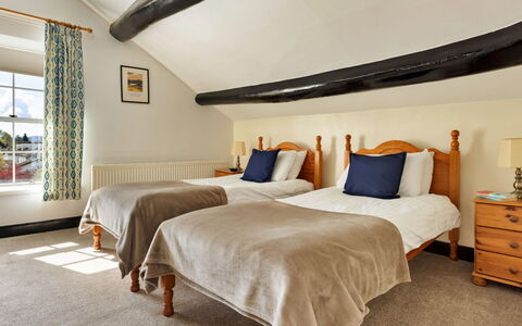 The Lake Gables: Furniture, Wood, Bedroom, Bed, Ceiling, Interior Design, Floor, Flooring, Bedding, Bed Sheet