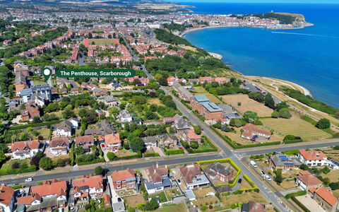 The Penthouse, Scarborough: Coast, Residential Area, Aerial Photography, Bird'S-Eye View, Coastal And Oceanic Landforms, Sea, Landscape, Ocean, Shore, Suburb