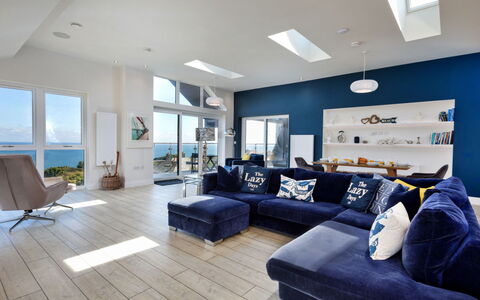 The Penthouse, Scarborough: Furniture, Couch, Living Room, Flooring, Interior Design, Floor, Ceiling, Room, Apartment