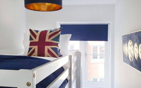 Captains Retreat, Whitby: Interior Design, Furniture, Bedroom, Bed, Flooring, Floor, Throw Pillow, Room, Bedding, Pillow