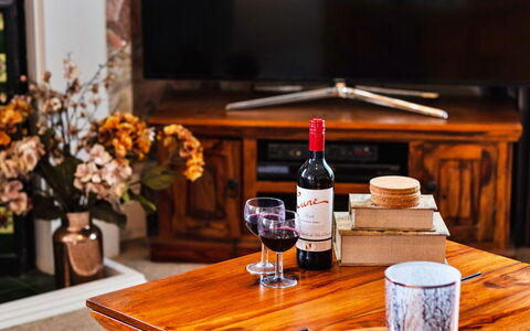 The Old Storehouse: Furniture, Interior Design, Television, Electronic Device, Television Set, Table, Living Room