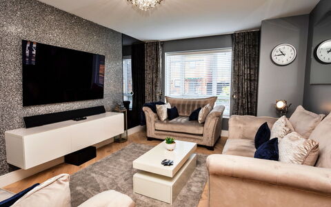 South Beach House: Furniture, Interior Design, Flooring, Couch, Floor, Living Room, Ceiling, Home, Room, Television