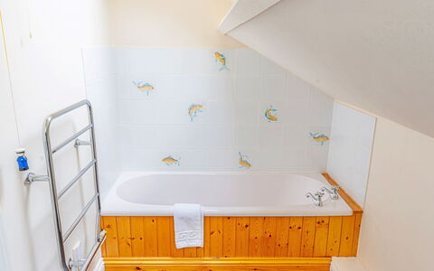 Evergreen Manor: Plumbing Fixture, Bathtub, Flooring, Bathroom, Interior Design, Floor, Plumbing, Tap, Tile
