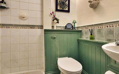 Vine Barn: Bathroom, Plumbing Fixture, Toilet Seat, Interior Design, Flooring, Tap, Bathroom Sink, Toilet, Plumbing, Floor