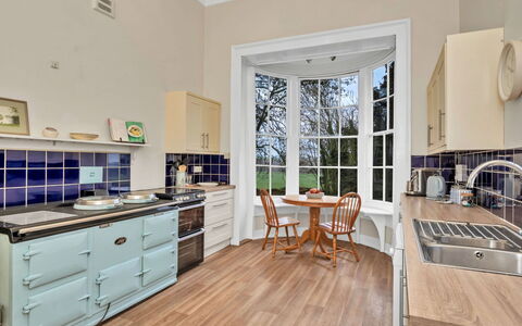 Clavering Hall: Interior Design, Flooring, Kitchen, Wood, Furniture, Floor, Countertop, Cabinetry, Kitchen Appliance, Major Appliance