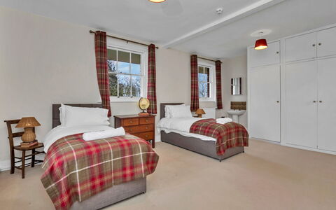 Clavering Hall: Furniture, Interior Design, Flooring, Wood, Floor, Ceiling, Room, Bed, Bedroom, Home