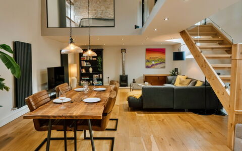 Heather View Chapel: Furniture, Interior Design, Flooring, Wood, Ceiling, Floor, Wood Flooring, Table, Couch, Living Room