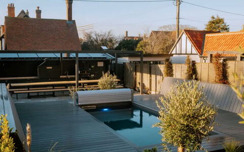Arc Thorpeness: Home, Swimming Pool, Composite Material, Shade, Backyard, Garden, Deck, Outdoor Furniture, Siding, Yard