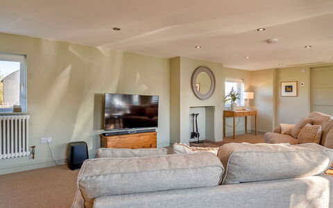 The Old Windmill: Furniture, Interior Design, Flooring, Floor, Wood, Ceiling, Couch, Room, Living Room, Lighting