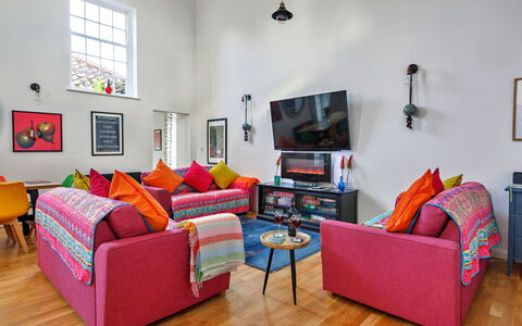 The Chapel: Furniture, Interior Design, Couch, Flooring, Wall, Living Room, Floor, Room, Ceiling, Wood