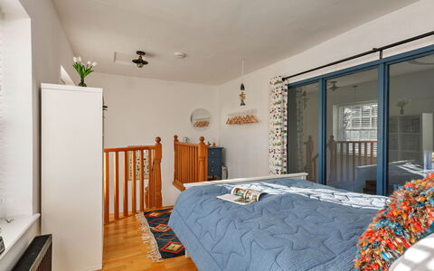 The Chapel: Furniture, Interior Design, Flooring, Wall, Floor, Bedroom, Wood, Ceiling, Bed, Room