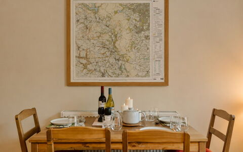 2 Haywood View: Furniture, Wall, Table, Interior Design, Dining Room, Wood, Kitchen & Dining Room Table, Chair, Flooring, Tableware