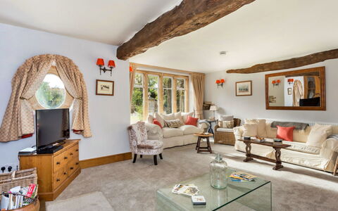 Dunford Barn: Furniture, Interior Design, Home, House, Lighting, Couch, Living Room, Room, Ceiling, Picture Frame