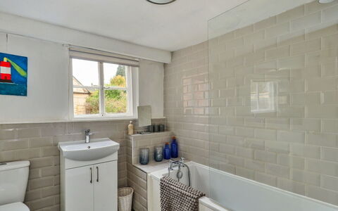 Aarons: Wall, Flooring, Plumbing Fixture, Floor, Bathroom, Interior Design, Plumbing, Tap, Tile, Sink